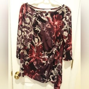 Dressbarn floral design top size L